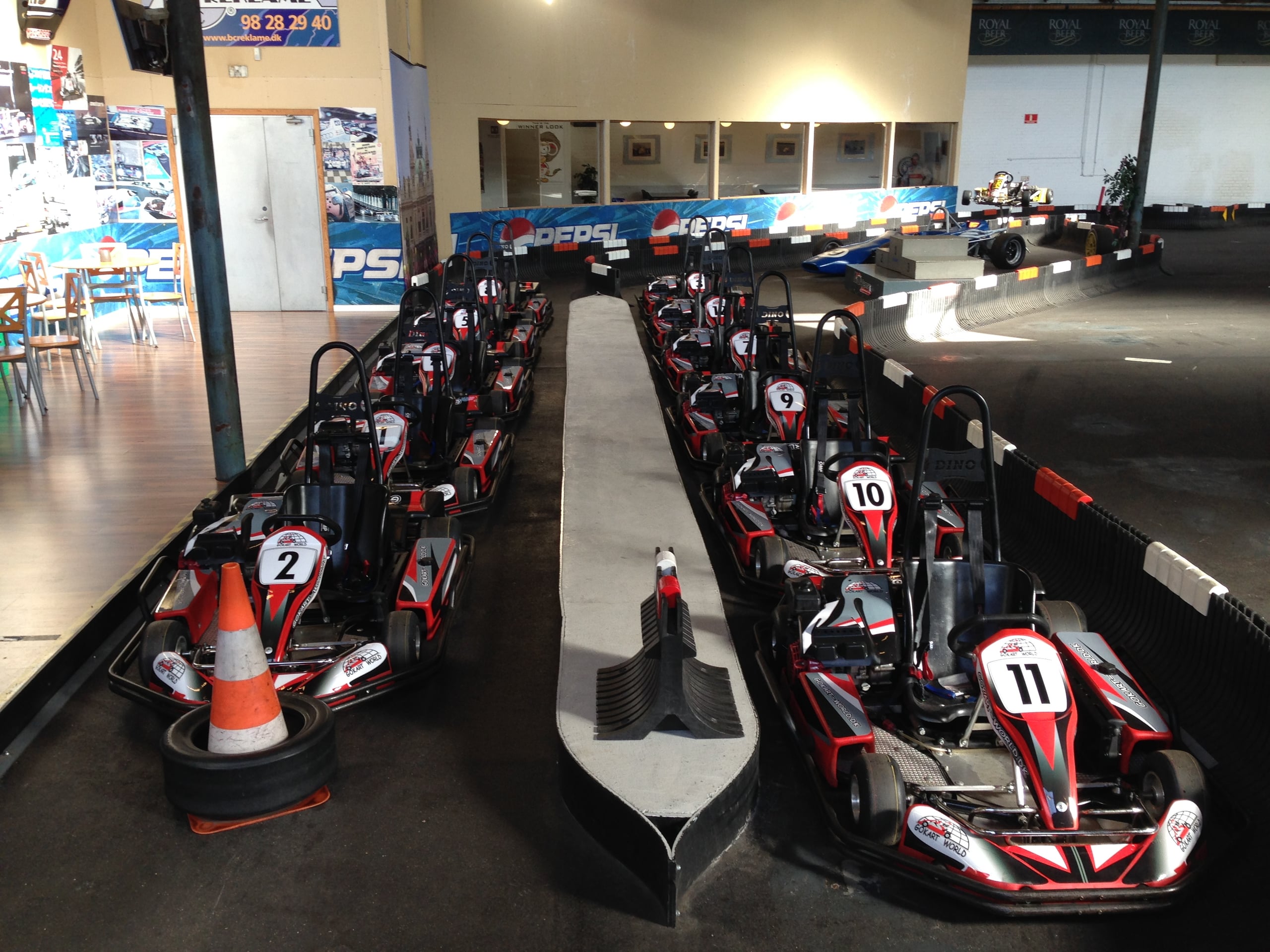 Gokart flåde klar i pit